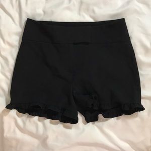Bel Air black ruffle hem shorts
